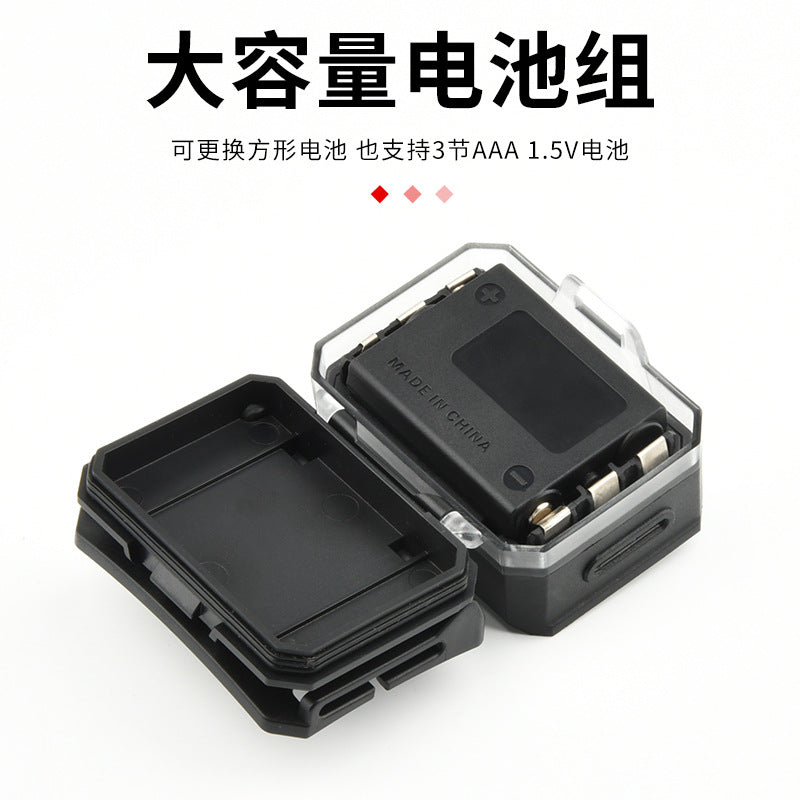Cross-border new LED head-mounted flashlight TYPE-C charging hiking night running AAA dry battery induction headlight