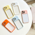 Macaron fresh large window minimalist integrated lens frame refreshing apple 18 phone case ip17 hard case 16