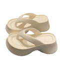 Thick sole flip-flops for women summeroutwear soft bottom heightening indoor non-slip beach new arrival flip-flops eva popular slippers