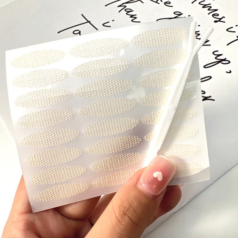 Kaqi glue-free lace mesh invisible double eyelid tapes - water activated, natural seamless look, 192 patches, hot seller
