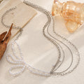 Pearl waist chain wholesale cross-border jewelry personalized exaggerated multi-layered niche design bow body chain for women