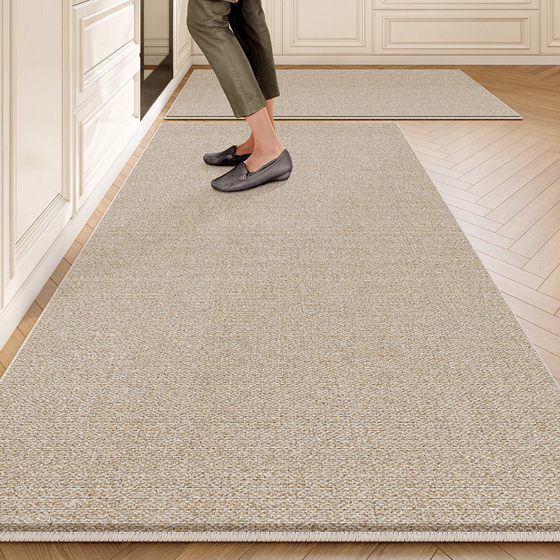 Kitchen floor mat non-slip oil-proof wipeable waterproof pure color stain-resistant mat easy-care for homethickened foot mat wholesale