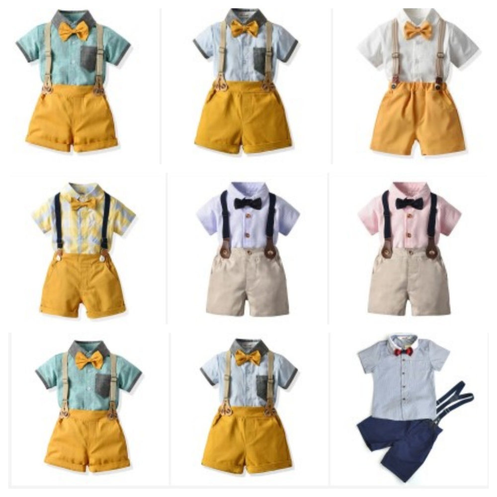 Boys' formal suit set: summer shirt and overalls. boys' performance costume - direct from the manufacturer, dropshipping available