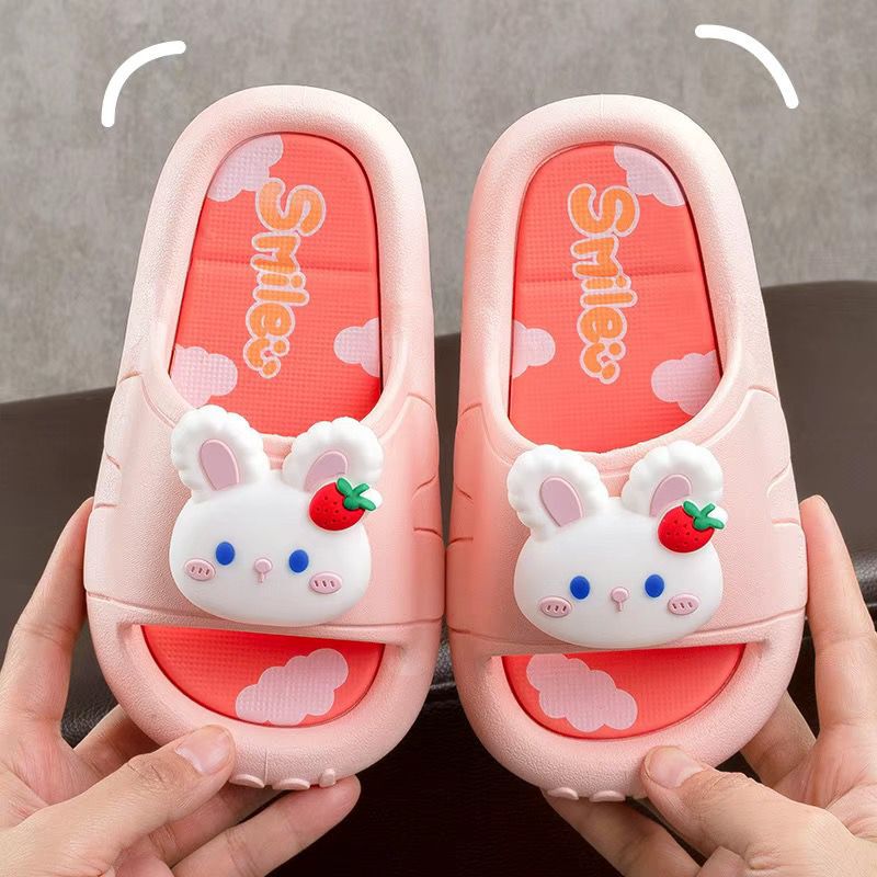 Kids' slippers - boys' summer cartoon indoor "stomping on clouds" comfortable outdoor soft sole baby bathroom sandals
