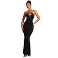 C7208 cross-border   fashion women's hot diamond suspender hip cover sexy slim dress