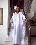 african women's v-neck loose dress  sequin fashion robe bubu dress