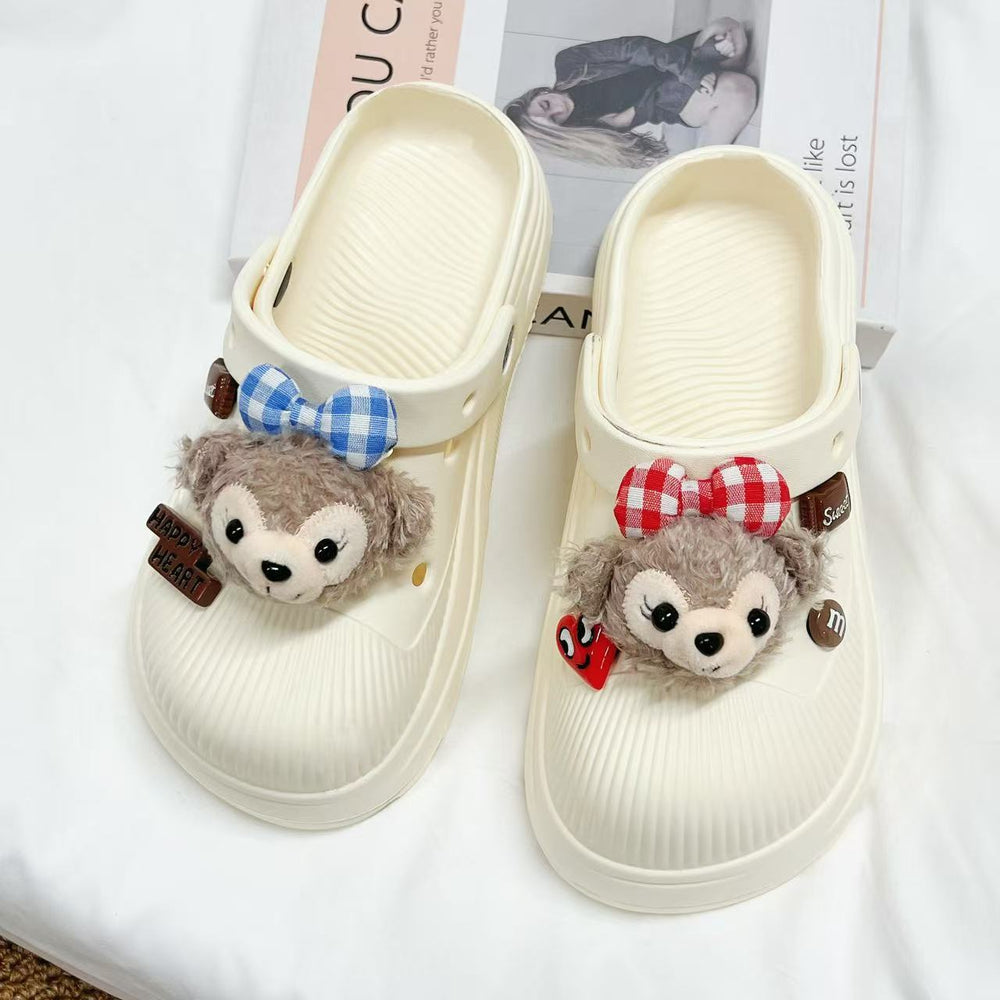 2026 new women's fall/winter fashion platform birkenstock-style casual half-slippers, stylish, versatile, durable, closed-toe slippers - wholesale