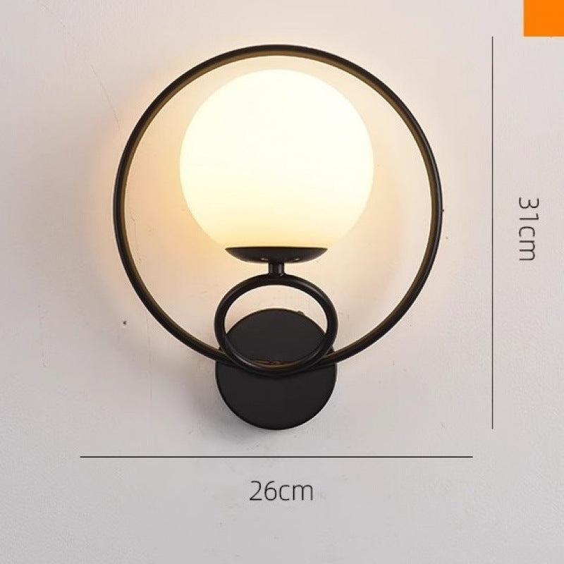 Wall lamp bedroom bedside lamp new simple modern living room background wall lamp light luxury creative staircase aisle balcony lamp