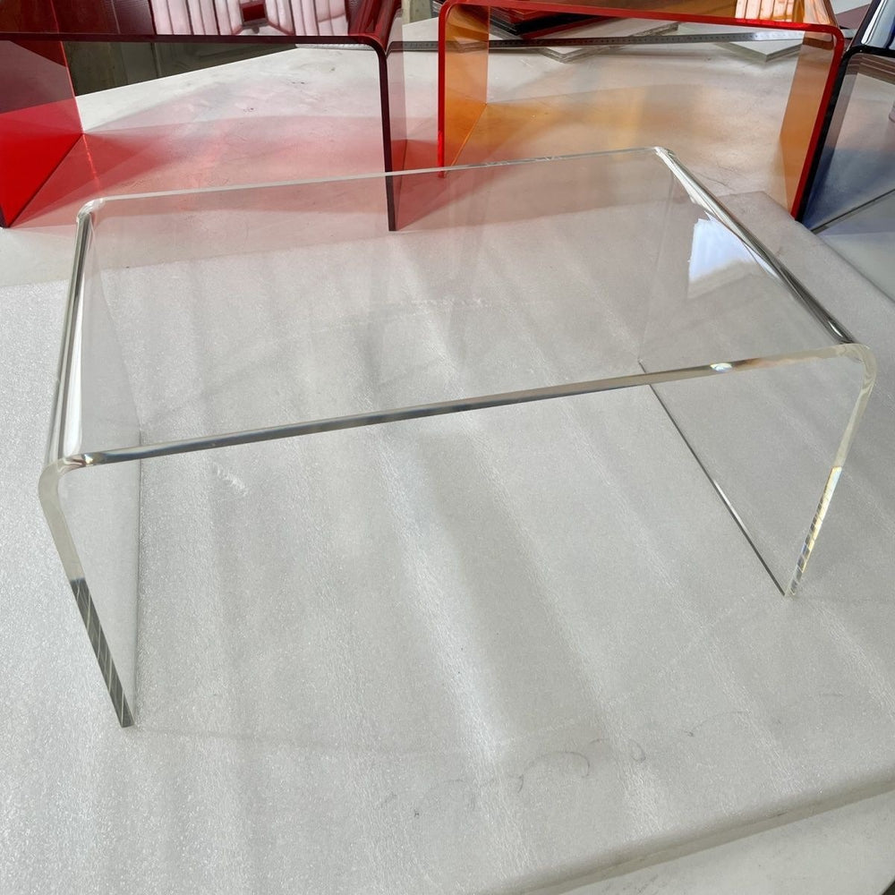 Accessible luxury acrylic side table sofa small side table casual living room popular bay window coffee table scandinavian bedroom transparent corner table