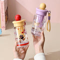 2026 high-value cartoon plastic cup - cute, thickened, high-temperature resistant straw cup for students - outdoor, drop-proof, portable water bottle