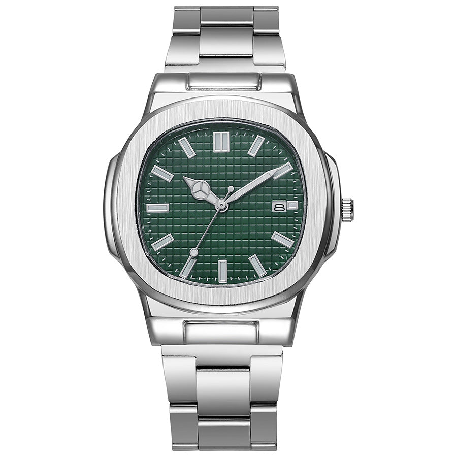 2025 new square sports calendar steel band watch men's quartz wristwatch - direct from the manufacturer, wholesale available, in-stock