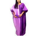 women's clothing african casualplus sizefashionloose robe round neck cut outcontrast colordressbubudress