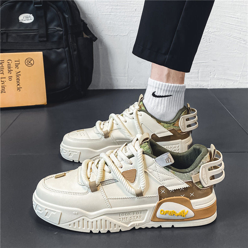 Summer men's shoes new breathable little white shoes men's Korean version trendy versatile platform sports shoes casual board shoes trendy shoes