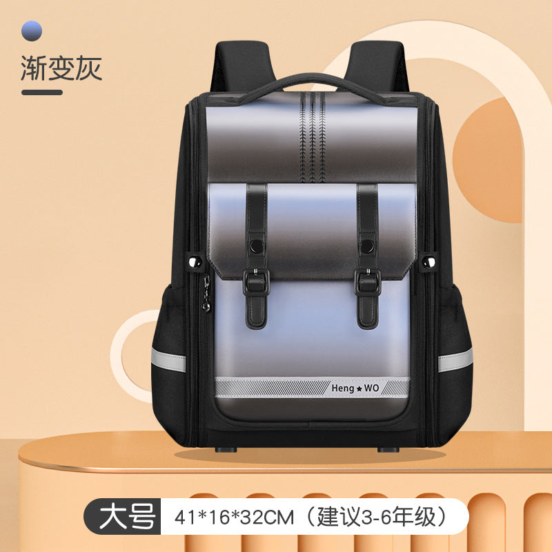 Elementary school backpack for boys and girls, large capacity, pressure-reducing, spine-protecting all-in-one backpack for grade 3