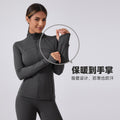 Autumn new yoga jacket women's running cycling sports long sleeve slim fit stand collar workout fitness apparel daw182