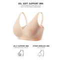 french seamless bra thin jelly glue soft support breast reduction fashion women's plus size bra