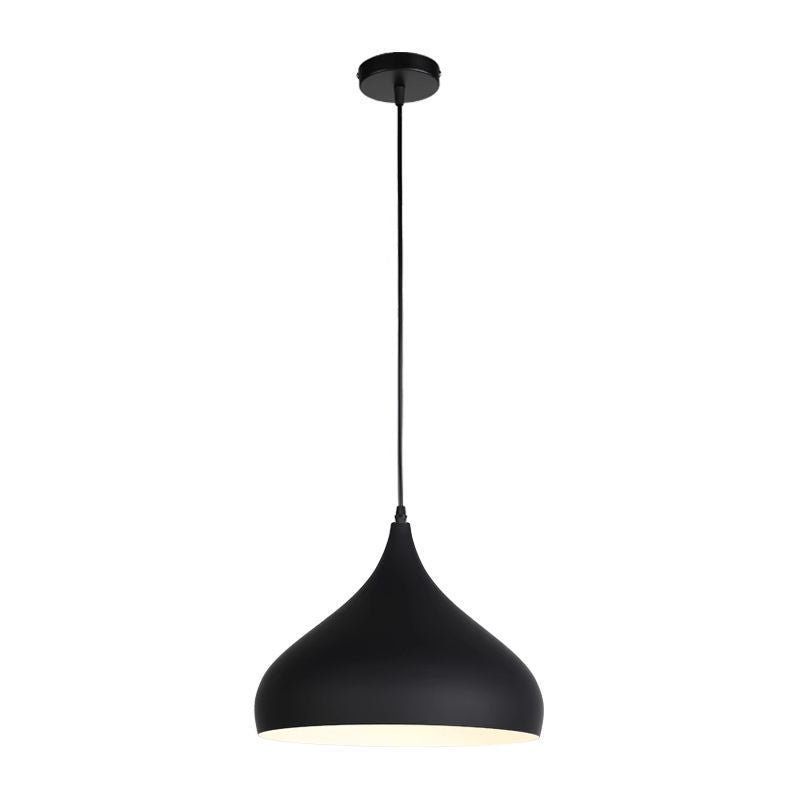 Minimalist industrial black projector light - retro creative restaurant, cafe, bubble tea shop, hot pot restaurant - unique pot lid pendant lamp