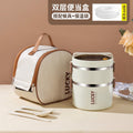 New stainless steel lunch box - insulated, stylish, with lid - perfect for office workers - bento bowl with dividers