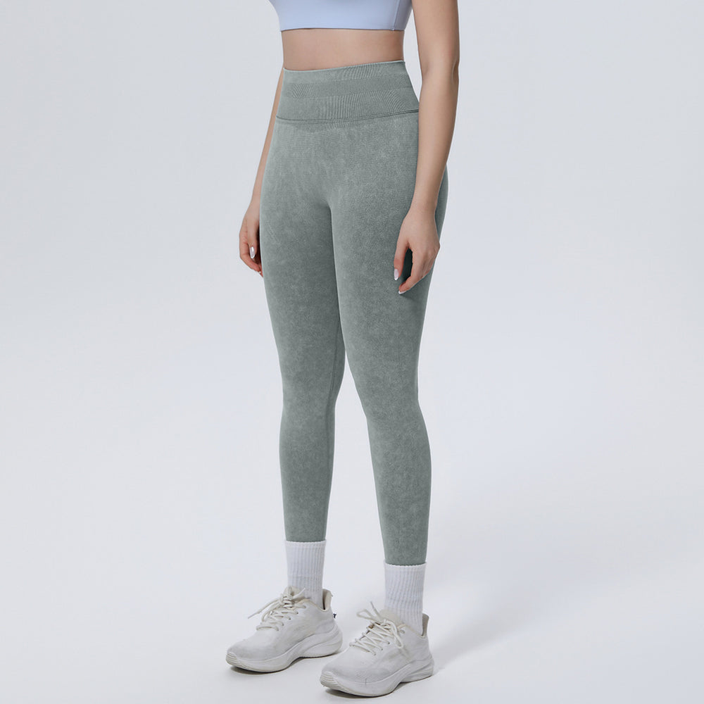 seamless sand-washed yoga pants, high-waisted, tummy-control, butt-lifting, tight-fitting athletic leggings, sweat-wicking and breathable running and fitness pants