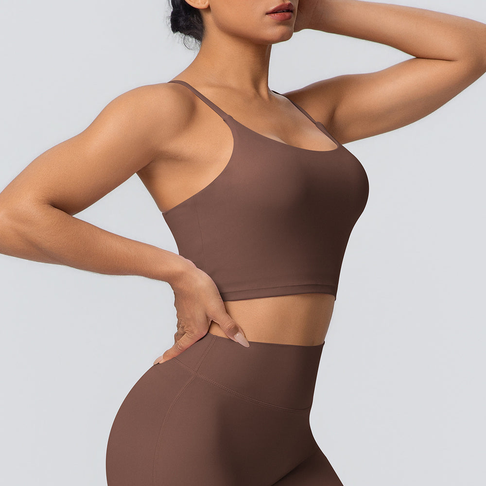new arrival yoga tops sports intimates with chest pads thin straps beautiful back running fitness vest suspenders yoga clothes