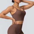 new arrival yoga tops sports intimates with chest pads thin straps beautiful back running fitness vest suspenders yoga clothes