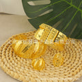 Middle eastern dubai women's geometric hollow open bangle ring african nigerian festival vietnamese wedding party gift