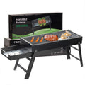 Portable folding bbq grill for outdoor use - home charcoal grill, camping bbq, mini charcoal stove