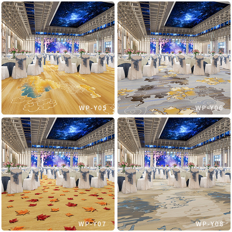 Printed carpet 800g personalized hotel banquet hall box corridor flame retardant b1 level full floor splicing modern casual