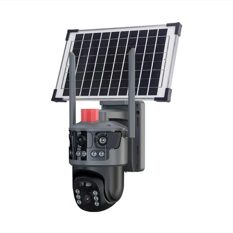 4G solar camera outdoor monitoring night vision low power consumption high definition waterproof binocular surveillance camera wholesale