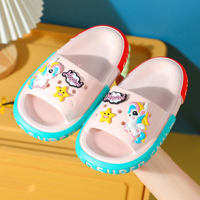 2023 new children's slippers - boys' and girls' soft-soled cartoon slides for home, baby and toddler bath, anti-slip sandals - wholesale