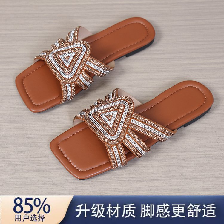 summer new arrival: plus-size women's flat slippers for cross-border e-commerce. available in sizes 35-43. wholesale options available. dropshipping to  and