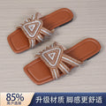 summer new arrival: plus-size women's flat slippers for cross-border e-commerce. available in sizes 35-43. wholesale options available. dropshipping to  and