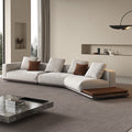 Italian normcore horizon genuine leather sofa casual modern house living room special shaped corner large flat sofa combination