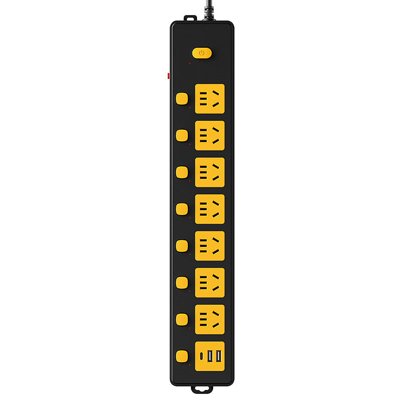 Independent switch multi-function with usb socket row plug for home multi-hole fish tank special plug strip board with cable plug-in board