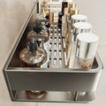 Bathroom storage rack, punch-free wall-mounted multifunctional washbasin wall space aluminum storage rack handy gadget rack