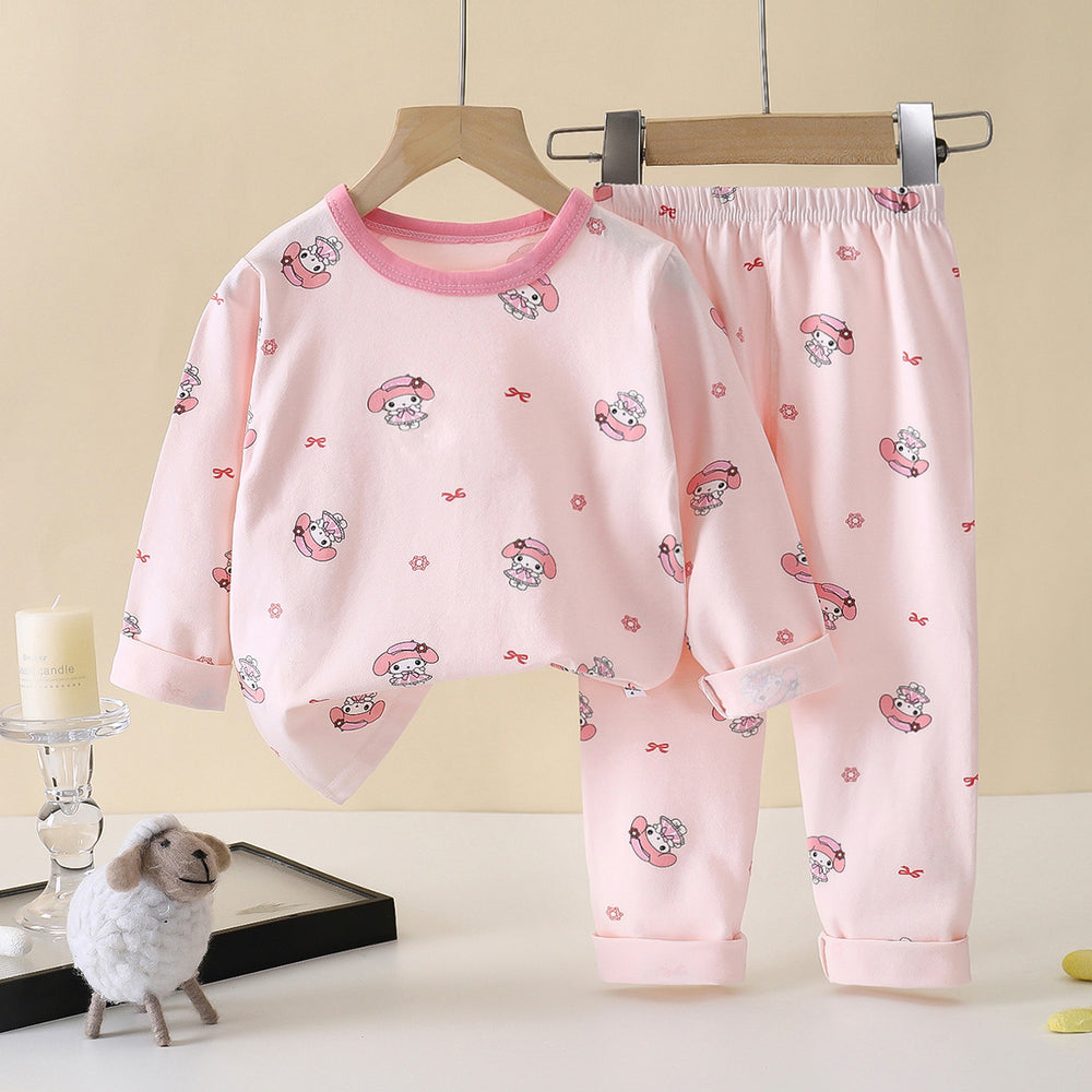 Children's spring/autumn underwear set, boys' and girls' lycra cotton thermal underwear, baby base layer pajamas, loungewear