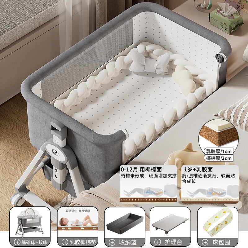 Baby crib - portable, foldable, multi-functional bassinet - newborn & toddler convertible bed