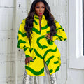 D3072  loose elegantwork clothingprinting lapel european and american large size foreign trade shirt skirt african dress