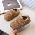 Vancahao girls' fall/winter fleece-lined lambswool outdoor cotton shoes,  new korean style cute fluffy shoes for kids