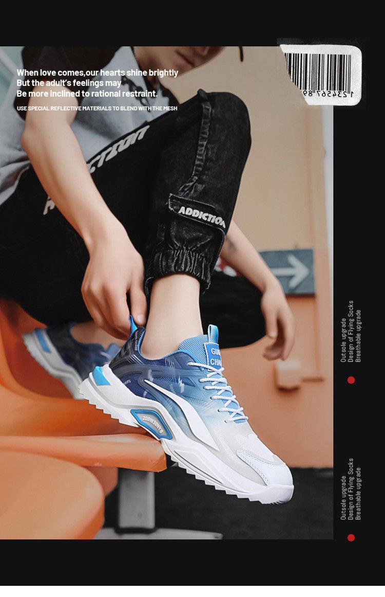 Spring men's shoes 2025 new student sports casual youth mesh dad shoes versatile trendy breathable shoes for men