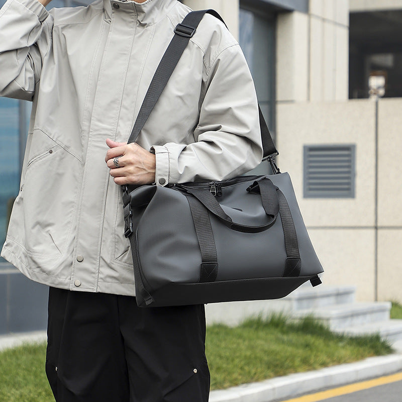 New short-distance lightweight travel bag, men's and women's large-capacity wet and dry separation fitness bag, trendy wear-resistant hand luggage bag