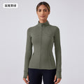 Autumn new yoga jacket women's running cycling sports long sleeve slim fit stand collar workout fitness apparel daw182