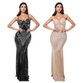C7153 cross-border   fashion women's sleeveless bodycon rhinestone cami dress