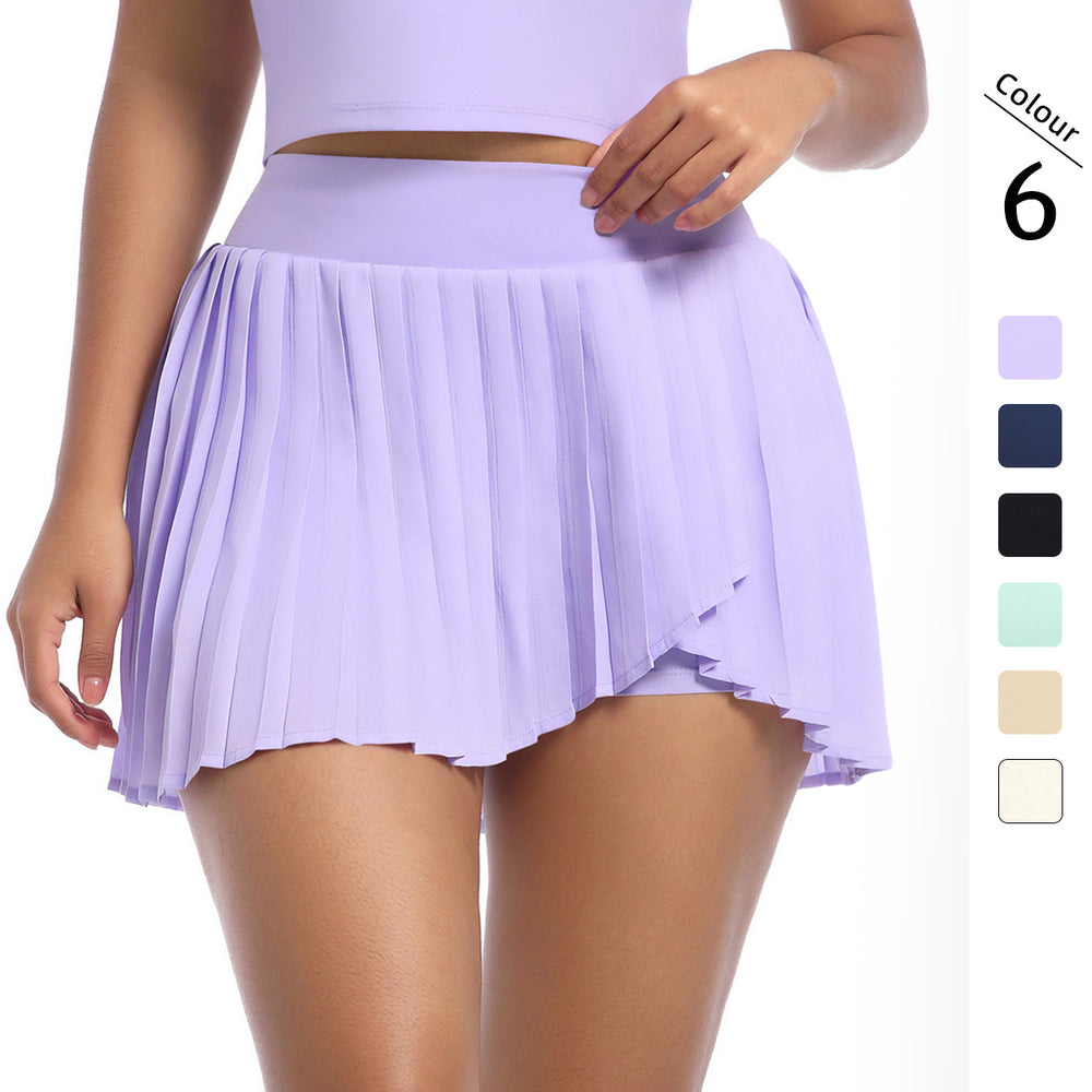 new arrivalfashion tennis skirt pleated skirt yoga fitness skirt fashion tape quick-drying skirt skirt yoga wear