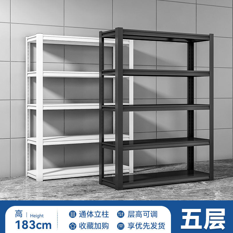 Household shelving unit, multi-tier floor storage rack for warehouse, balcony, storage room, utility room, commercial supermarket, steel storage rack