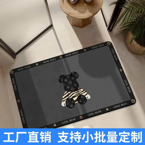Bathroom floor mat, water-absorbing soft diatom mud floor mat, toilet, household toilet, non-slip entry door, quick-drying entry door mat