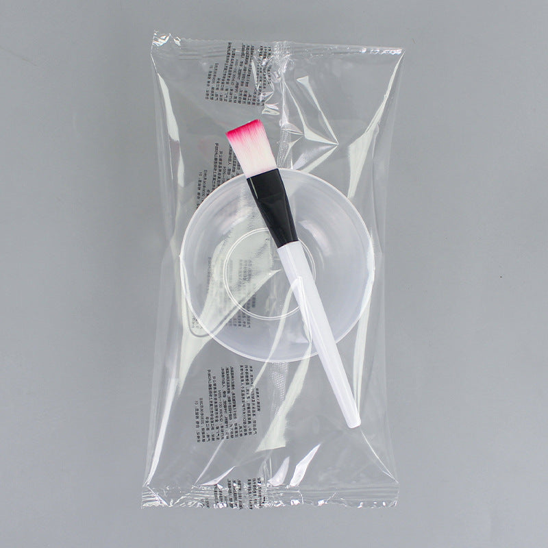 Beauty tool supplies mask bowl brush suit individually packaged mask bowl + mask brush plastic bowl makeup brush