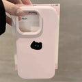 Cute minimalist little black cat head suitable for iphone 17 mobile phone case fresh and gentle style apple 18 protective cover 13