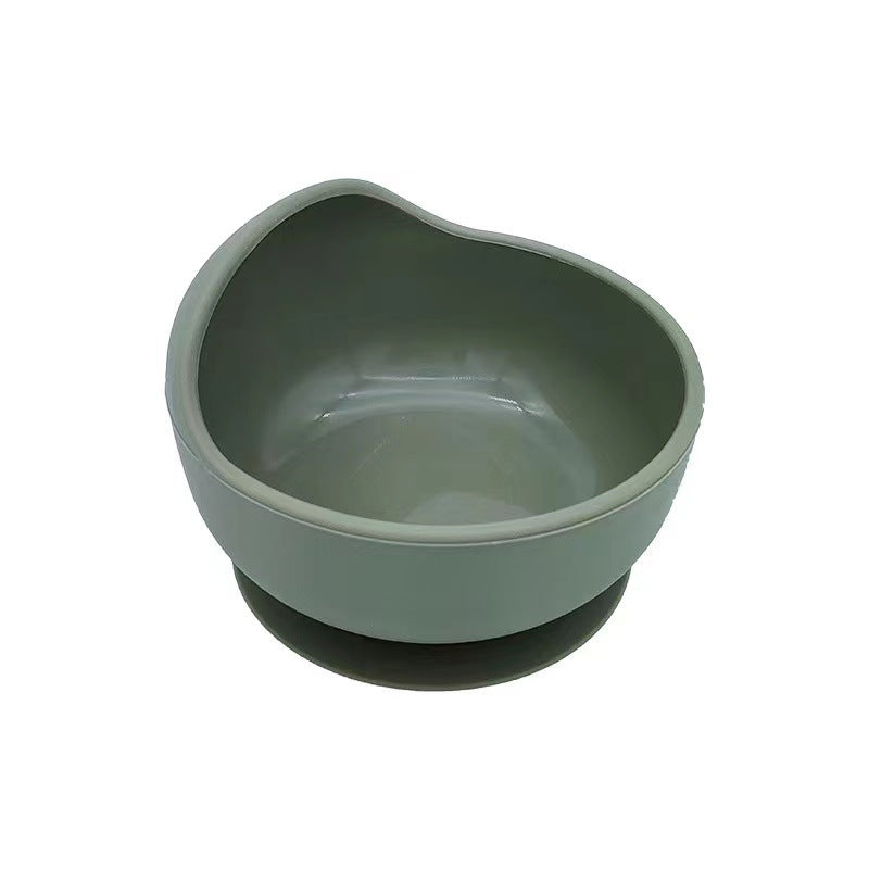 Children's silicone bowl baby eating complementary food snail bowl training eating non-slip and anti-drop suction cup bowl children's tableware
