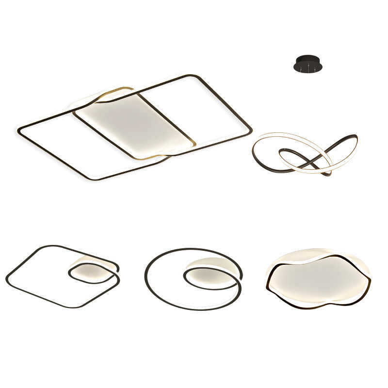 Geometric living room light modern simple atmosphere Italian minimalist ceiling light Guangdong Zhongshan lighting combination whole house package